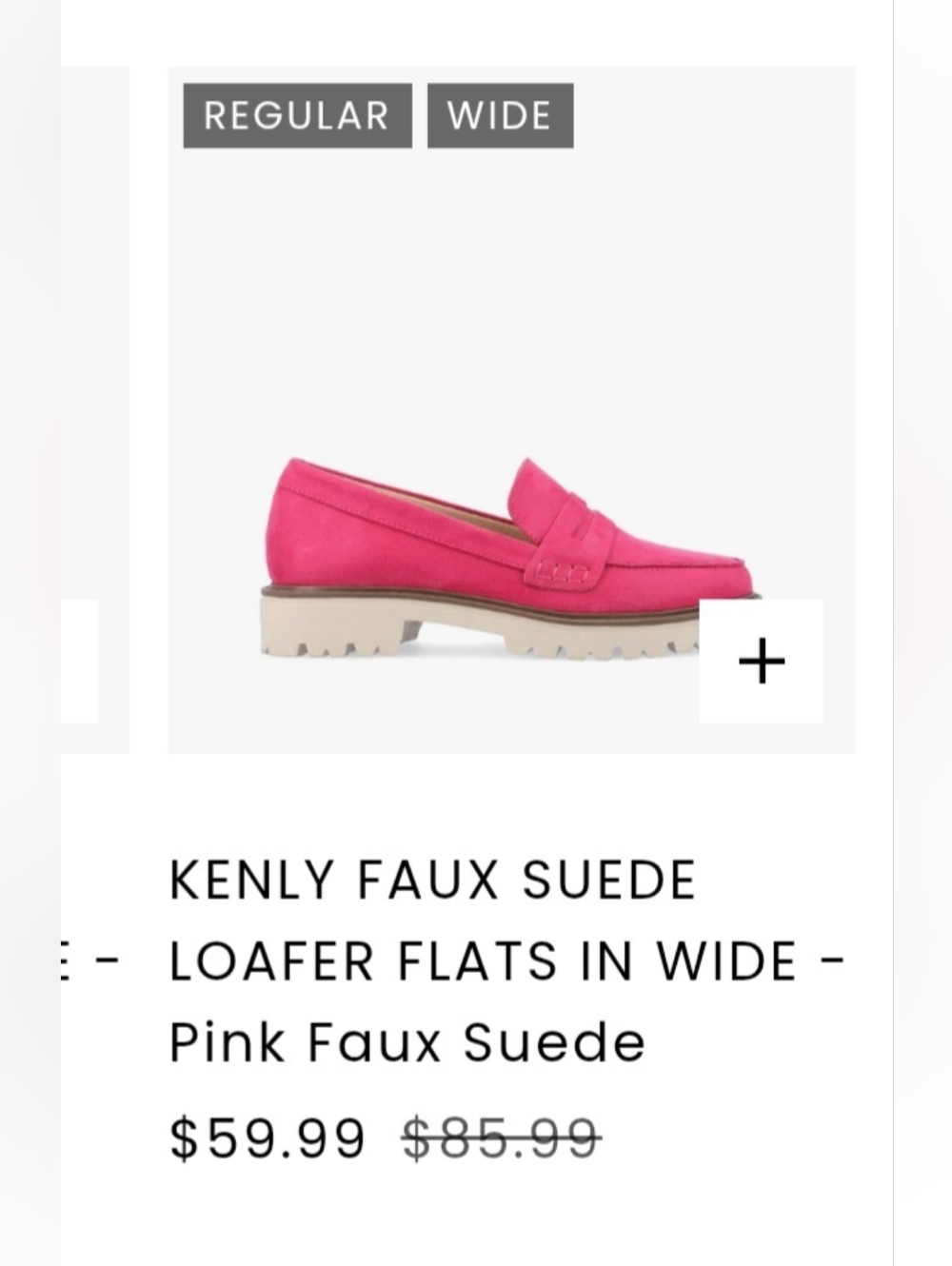 Journee Collection Hot Pink Suede Lug Sole Loafers, Size 9W (US) - Picture 8 of 8